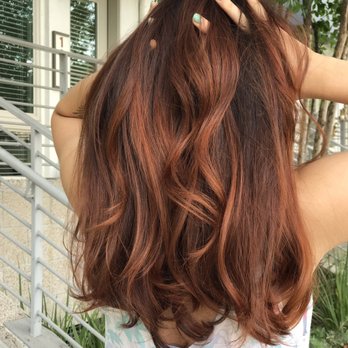 Union Salon - Auburn balayage and baby lights - Hair Salons Near Me - Pasadena, California Union Salon - Auburn balayage and baby lights - Hair Salons Near Me - Pasadena, California