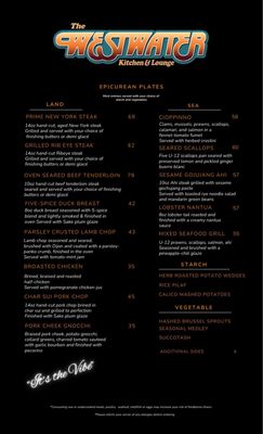 Menu photo 6 The Westwater Kitchen and Lounge Olympia, WA Menu photo 6 The Westwater Kitchen and Lounge Olympia, WA