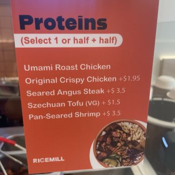 Ricemill - Choose your protein (or pick one of the signature bowls) - Asian Fusion Near Me - Phoenix, Arizona