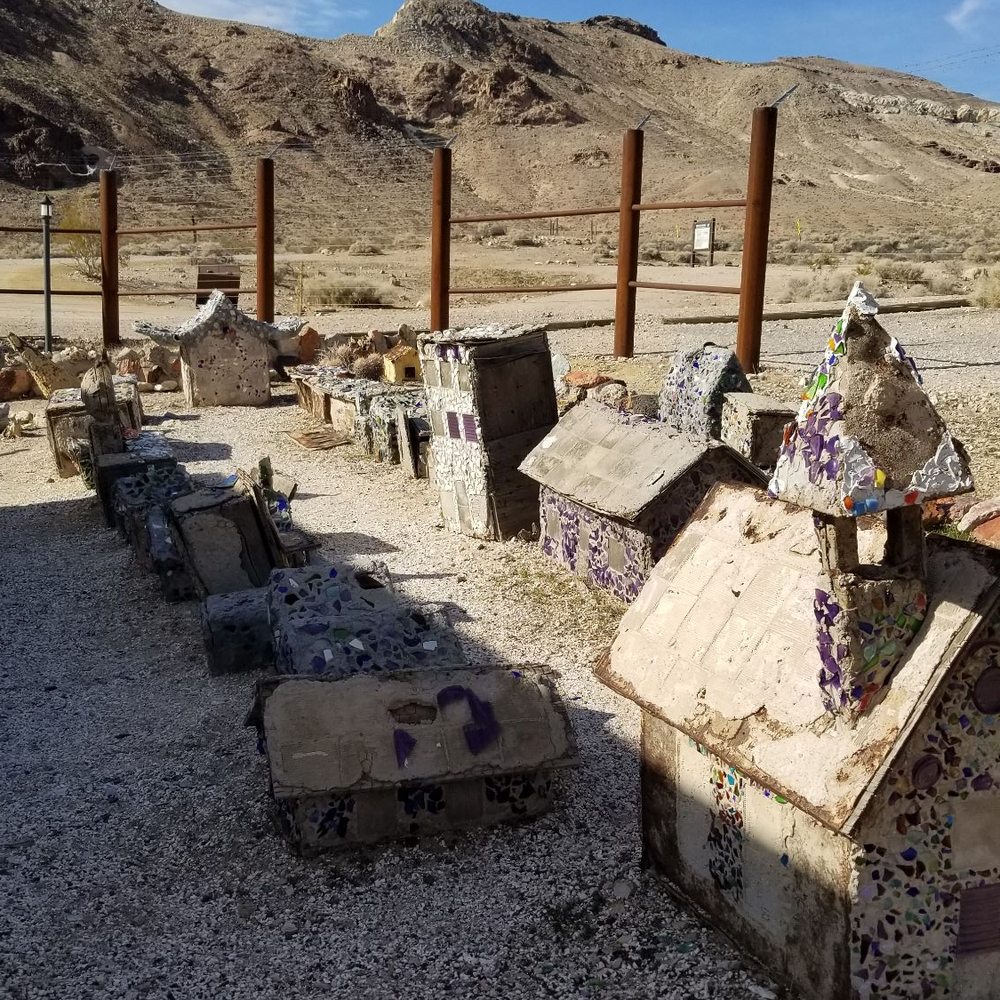 Rhyolite Ghost Town - Bottle House yard - Landmarks & Historical Buildings Near Me - Beatty, Nevada Rhyolite Ghost Town - Bottle House yard - Landmarks & Historical Buildings Near Me - Beatty, Nevada