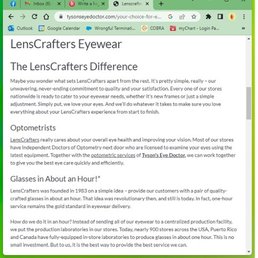 Lenscrafters very own business model.... Well, what was... Lenscrafters very own business model.... Well, what was...