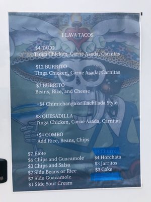 Menu photo 2 I Lava Tacos Hana, HI Menu photo 2 I Lava Tacos Hana, HI