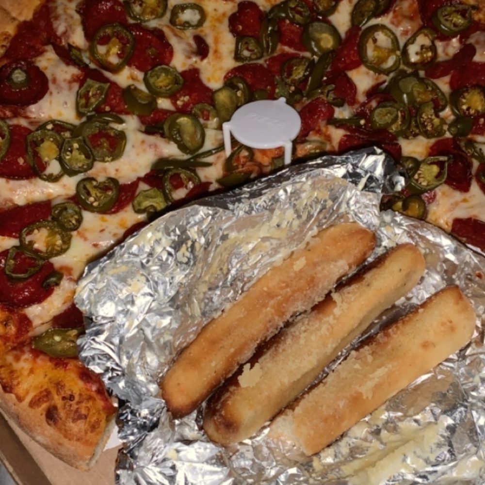 Pizza Express - Pepperoni, cheese and jalapeño pizza + bread sticks on the side! Bomb!!! :) so yummy - Pizza Near Me - Paso Robles, California Pizza Express - Pepperoni, cheese and jalapeño pizza + bread sticks on the side! Bomb!!! :) so yummy - Pizza Near Me - Paso Robles, California