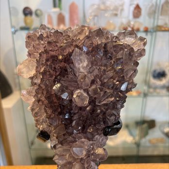 Dinosaur Gallery - Amethyst on a stand - Gemstones & Minerals Near Me - Del Mar, California