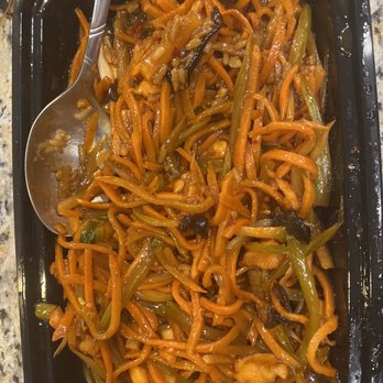 China Village - Carrots, carrots, and more carrots in Chicken with garlic sauce. - Chinese Near Me - Sterling, Virginia