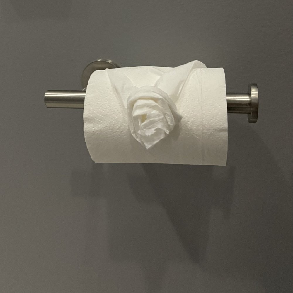 The George Manor - Beautiful origami rose on the toilet paper - Bed & Breakfast Near Me - Galveston, Texas The George Manor - Beautiful origami rose on the toilet paper - Bed & Breakfast Near Me - Galveston, Texas