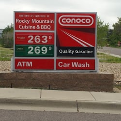 Conoco - The "cuisine" appeared to be pizza.
