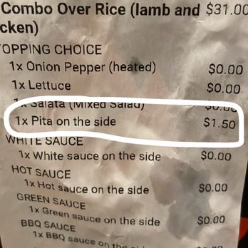 Shah’s Halal- Boston - Did NOT receive my pita bread that I paid for - Halal Near Me - Boston, Massachusetts Shah’s Halal- Boston - Did NOT receive my pita bread that I paid for - Halal Near Me - Boston, Massachusetts