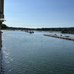 View down the river. View down the river.