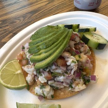 Oceànico - Shrimp Tostada - Seafood Near Me - Los Angeles , California Oceànico - Shrimp Tostada - Seafood Near Me - Los Angeles , California