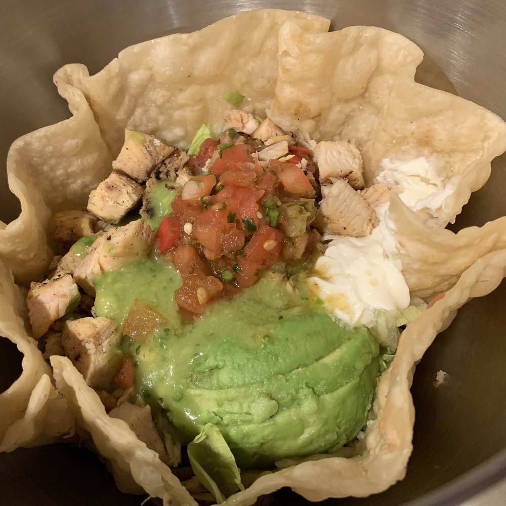 El Pollo Loco - 1/2 empty, after I added pico de gallo adding more volume, then the doughy, undercooked, stale shell and soggy lettuce. - Fast Food Near Me - Tustin, California
