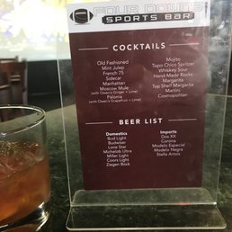 Cocktail Menu & Beer List