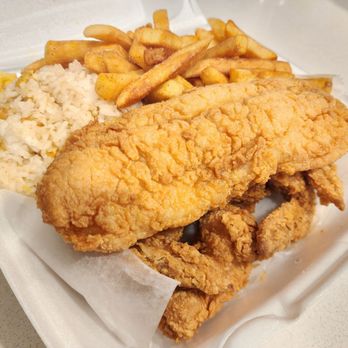 Manchu - Crowd Pleaser (wings, fish, egg fried rice, and cajun fries) - Cajun/Creole Near Me - Richmond, Virginia Manchu - Crowd Pleaser (wings, fish, egg fried rice, and cajun fries) - Cajun/Creole Near Me - Richmond, Virginia