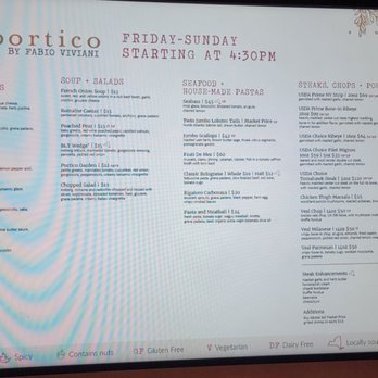 Portico by Fabio Viviani - Portico Menu - Italian Near Me - Waterloo, New York Portico by Fabio Viviani - Portico Menu - Italian Near Me - Waterloo, New York