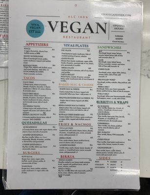 Menu photo 1 Viva Vegan Diner Upland, CA Menu photo 1 Viva Vegan Diner Upland, CA