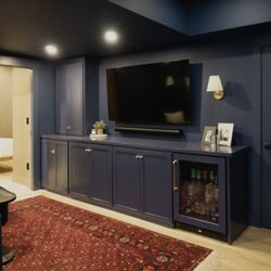 J Calpin Custom Interiors - Cabinetry including beverage fridge panel
