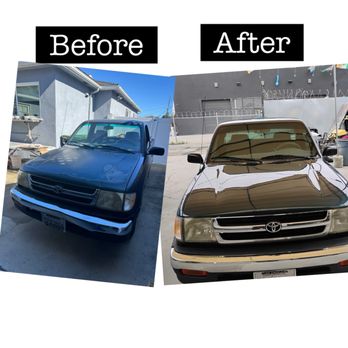 Aces Auto Body - 1997 Toyota Tacoma Truck - front view - Body Shops Near Me - Gardena, California Aces Auto Body - 1997 Toyota Tacoma Truck - front view - Body Shops Near Me - Gardena, California