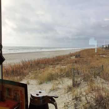 Surf Diner - View South along the Strand from my booth - Seafood Near Me - Surfside Beach, South Carolina Surf Diner - View South along the Strand from my booth - Seafood Near Me - Surfside Beach, South Carolina