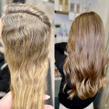 Wild Roots Hair Studio - Before and after Grey Blending - Hair Stylists Near Me - Solana Beach, California Wild Roots Hair Studio - Before and after Grey Blending - Hair Stylists Near Me - Solana Beach, California