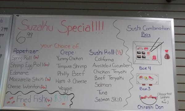 Menu photo 8 Suzaku Cafe Lynchburg, VA Menu photo 8 Suzaku Cafe Lynchburg, VA