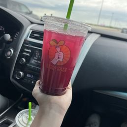 A blueberry basil lemonade A blueberry basil lemonade