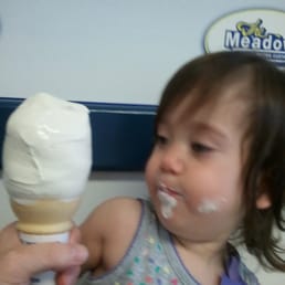 A medium Peanut Butter Cone already one-thirds gone. A medium Peanut Butter Cone already one-thirds gone.