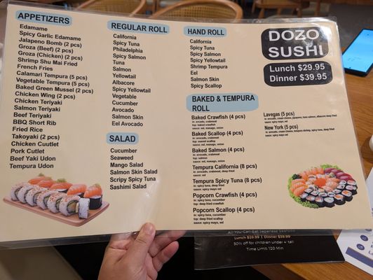 Menu photo 2 Dozo Sushi & Bar Monrovia, CA Menu photo 2 Dozo Sushi & Bar Monrovia, CA