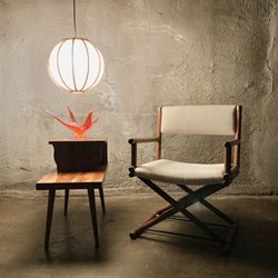 Flying Pig Hawaii - Completely restored Custom made Walnut 1960's McGuire Director's chair