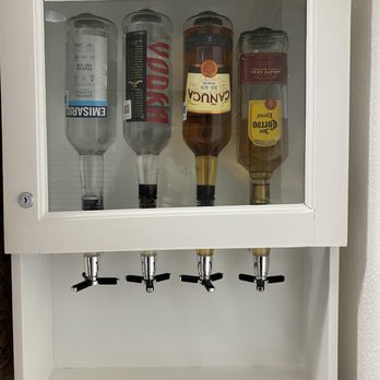 Hotel Riu Yucatan - Bathroom self-serve liquor. - Hotels Near Me - Playacar, ROO