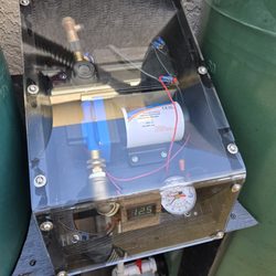 Superior Plastic Fabrication - Custom designed solar powered, rainwater delivery system.  Superior fabricated the clear Plex top!