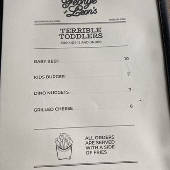 George & Leon’s - Menu - Sandwiches Near Me - Westbrook, Maine