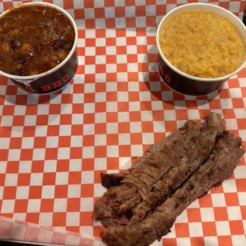 Big B's Texas BBQ - Brisket with baked beans and corn - Barbeque Near Me - Henderson, Nevada Big B's Texas BBQ - Brisket with baked beans and corn - Barbeque Near Me - Henderson, Nevada