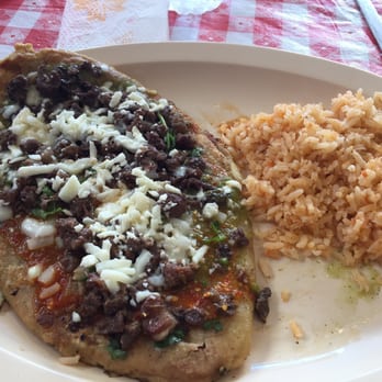 Chilango Express - Steak Hurache with rice - Mexican Near Me - West Allis, Wisconsin