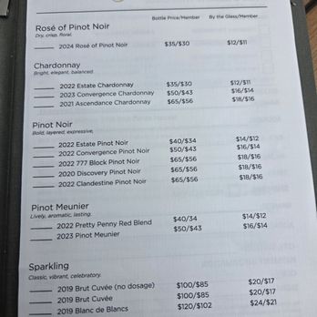 Irvine & Roberts Vineyards - Menu - Wine Tours Near Me - Ashland, Oregon