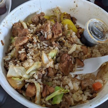 Olympic Burger - teriyaki chicken and beef combo plate, comes with salad - Burgers Near Me - Los Angeles, California Olympic Burger - teriyaki chicken and beef combo plate, comes with salad - Burgers Near Me - Los Angeles, California