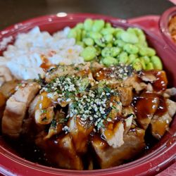 Top Bop - Chicken Bop with edamame and mac salad ($16)