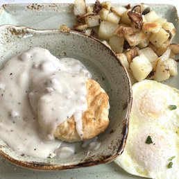 Biscuits & Turkey Sausage Gravy With Eggs