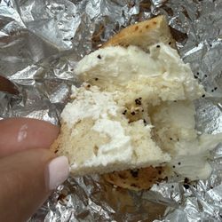 Gluten free bagel with cream cheese