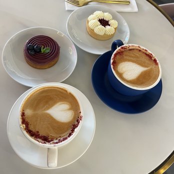 Chant’el Cafe - Raspberry latte, black currant tart, and lime and raspberry panna cotta - Cafes Near Me - Folsom, California Chant’el Cafe - Raspberry latte, black currant tart, and lime and raspberry panna cotta - Cafes Near Me - Folsom, California