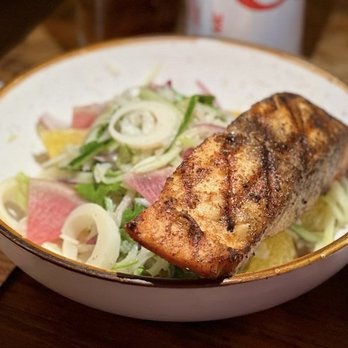 Miti Miti - Citrus salad with grilled salmon - Latin American Near Me - Brooklyn, New York