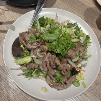 Crying Tiger Thai Bistro & Bar - My favorite dish of all, the spicy beef salad. Definitely must try. - Thai Near Me - Eastvale, California