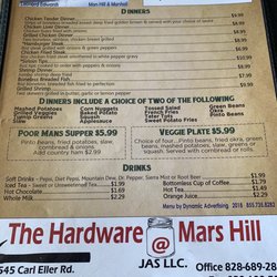 The Wagon Wheel - Menu