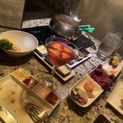 Photo of The Melting Pot - Savannah, GA, United States. Big Night Out with Mojo broth