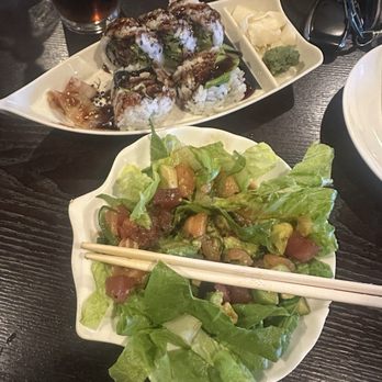 Ginban Sushi - Spider roll & poke salad Yummy - Sushi Bars Near Me - Phoenix, Arizona