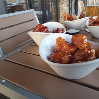 Wings and Rings - three bowls of food on a table - New American Near Me - Lima, Ohio