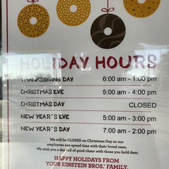 Einstein Bros. Bagels - Holliday hours for those of us that work- - Bagels Near Me - Ormond Beach, Florida Einstein Bros. Bagels - Holliday hours for those of us that work- - Bagels Near Me - Ormond Beach, Florida