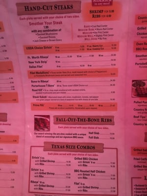 Menu photo 5 Texas Roadhouse Yuma, AZ