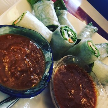 Siam Elephant - Bomb ass Fresh Rolls cause they really are fresh AF! Get both sauces as peanut sauce! - Thai Near Me - Carpinteria, California Siam Elephant - Bomb ass Fresh Rolls cause they really are fresh AF! Get both sauces as peanut sauce! - Thai Near Me - Carpinteria, California