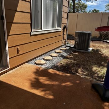 T&J Yard Service - Perfect fixed up edging with gravel and stepping stones. - Landscaping Near Me - Pearl City, Hawaii T&J Yard Service - Perfect fixed up edging with gravel and stepping stones. - Landscaping Near Me - Pearl City, Hawaii