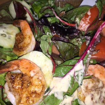 4 Seasons Cafe - Shrimp Garden Salad with Creamy Caesar dressing. Yumm - Cafes Near Me - Newark, New Jersey